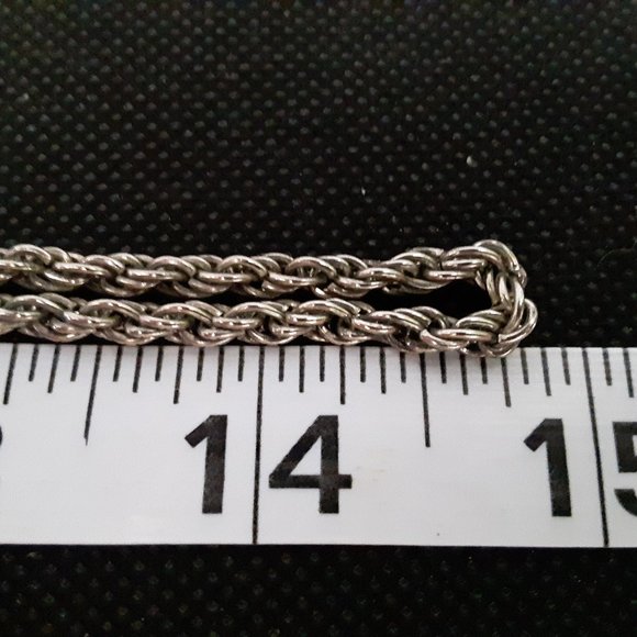 Silver Tone Rope Chain Necklace - Picture 7 of 7